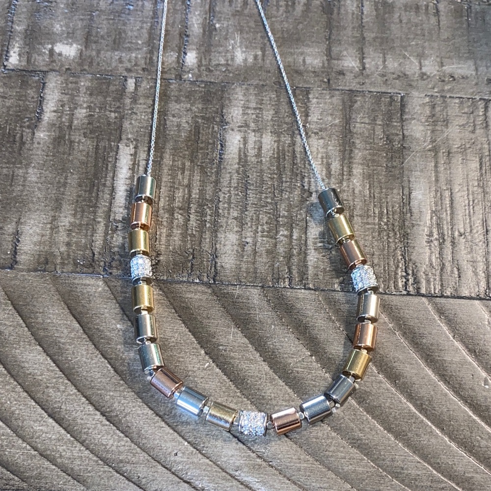 Fossil Gold and Silver Tone Necklace